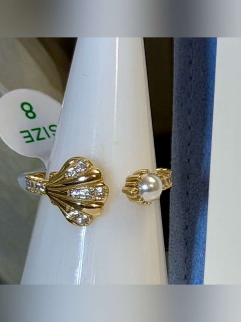 Bomb Party Sterling Vermeil The Tidal Pearl Ring